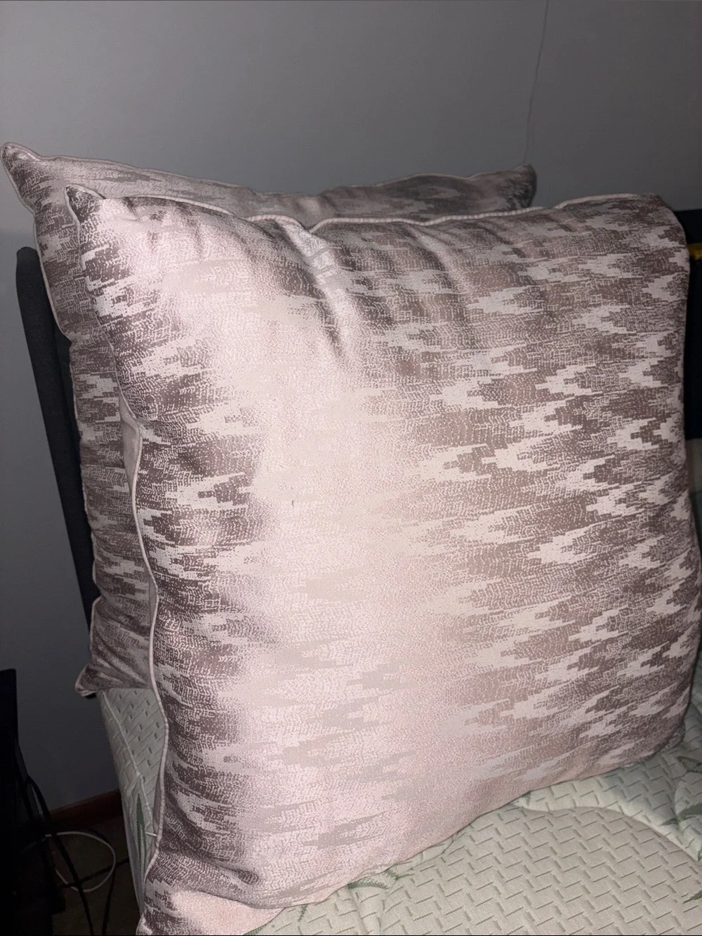 Indigo Loft Dusty Pink Square Accent Pillow - Soft Textured Finish